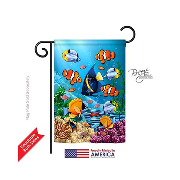 Gardencontrol Beach & Nautical Coral Life 2-Sided Impression Garden Flag - 13 x 18.5 in. GA832108